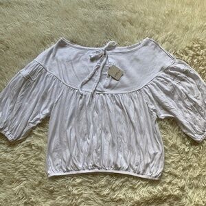 Free People No Good Alone Tee In Optic White New With Tags Size Large
